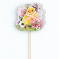 Топпер деревянный для украшения кулича &laquo;Цыплёнок&raquo; на пасху, 6.2&times;6.2 см