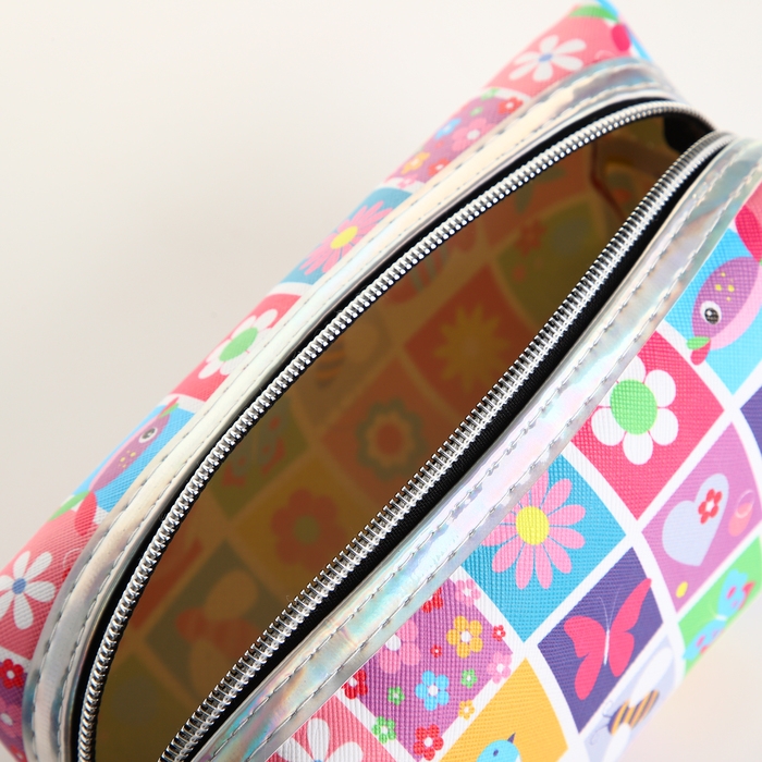 Косметичка на молнии, цвет сиреневый