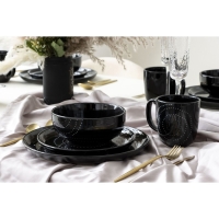 Тарелка керамическая &laquo;Орнамент&raquo;, 27 см, цвет чёрный