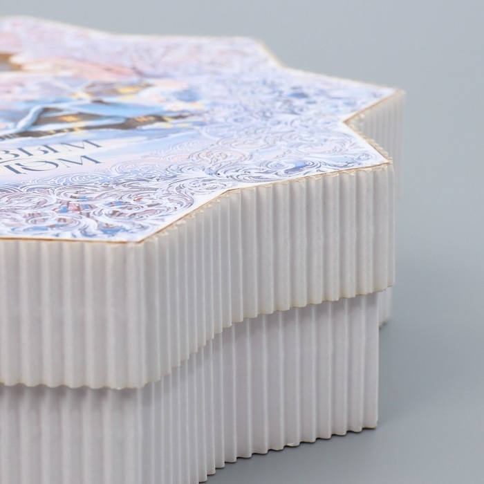 Коробка подарочная &laquo;Снежинка&raquo;, 20.5 х 21.5 х 5 см, Новый год