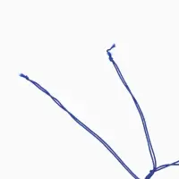 Браслет на ногу, анклет, длина 20 см, белый, синий