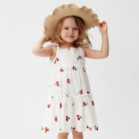 Сарафан для девочки MINAKU, цвет белый, рост 110 см Сарафан для девочки MINAKU, цвет белый, рост 110 см