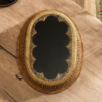 Корзинка плетеная ротанг "Цветы 2", 34х26х7 см, МИКС