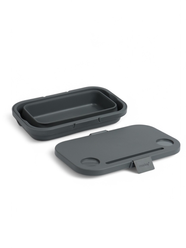 Корзина - столик Maclay 2 в 1, складная, 47 х 28,5 х 23,5 см, стол 45 х 28 х 16 см, серая