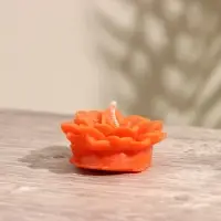 Свеча "Цветок" 5х5х2 см, соевый воск, микс