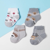Набор носков Крошка Я &laquo;Друзья&raquo;, 4 пары, 10-12 см