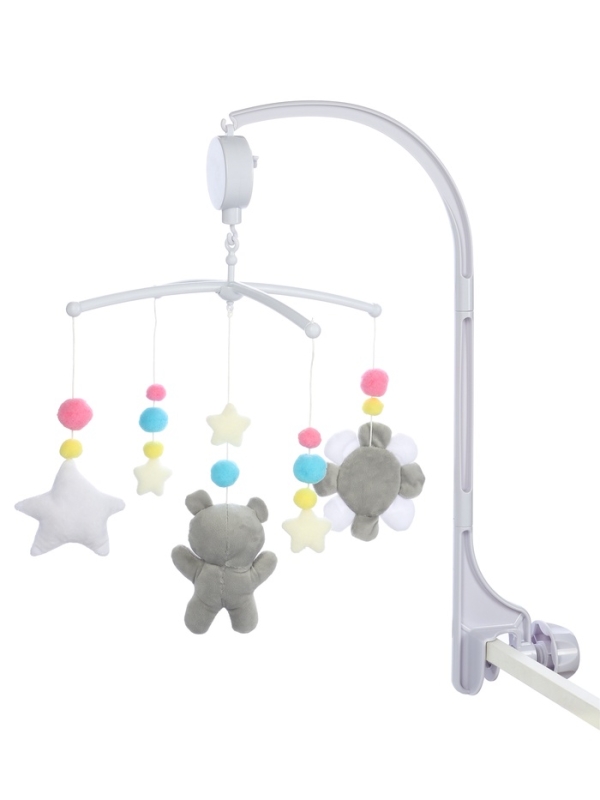 Крошка Я, мобиль "забавный мишка", звук, серый SL-07279A