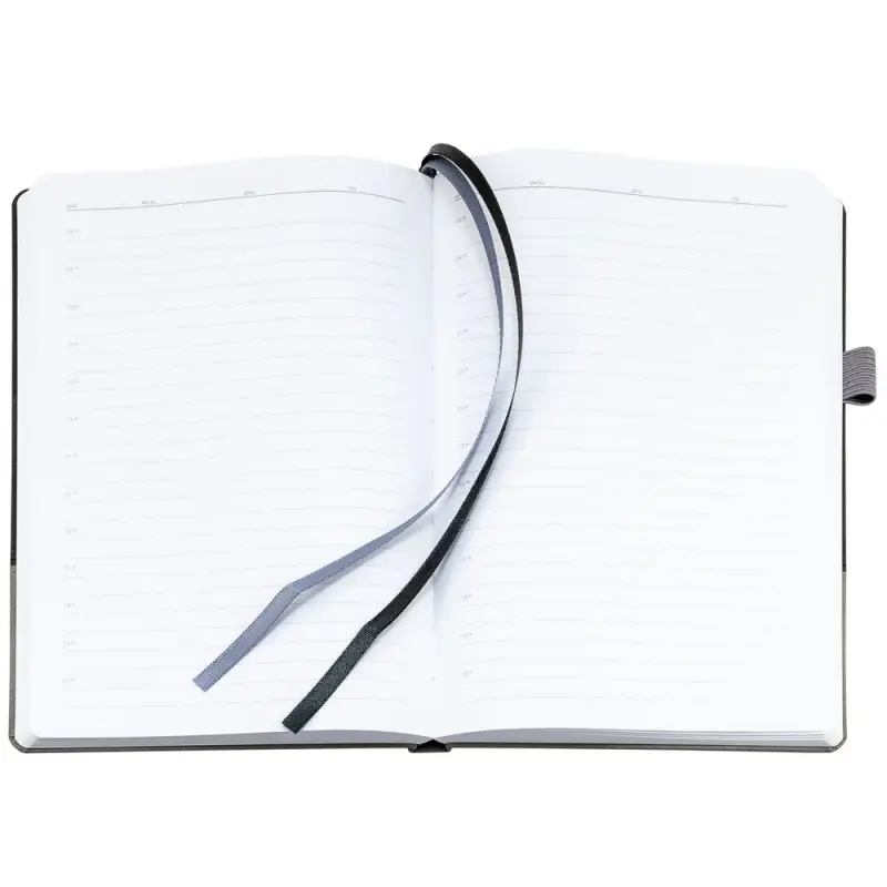 Ежедневник Horizon, недатированный, серый с черным