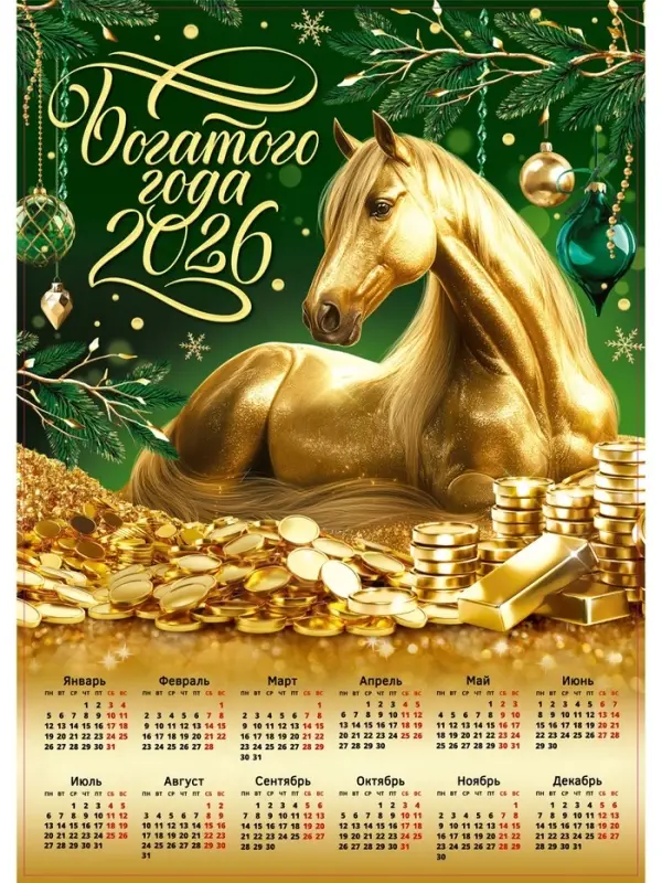 Календарь &laquo;Богатого года 2026&raquo;, А2