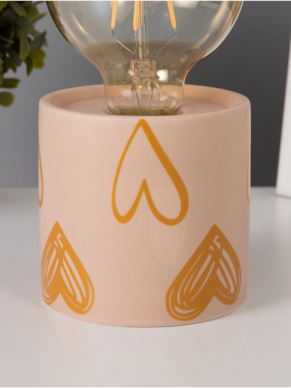 Светильник "Цилиндр" большие сердца LED 2хАА 8,5х8,5х17см