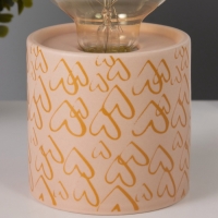 Светильник "Цилиндр" малые сердца LED 2хАА 8,5х8,5х17см