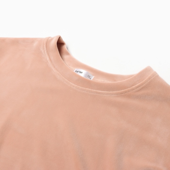 Костюм женский (футболка и шорты) KAFTAN Plushy р. 40-42, бежевый