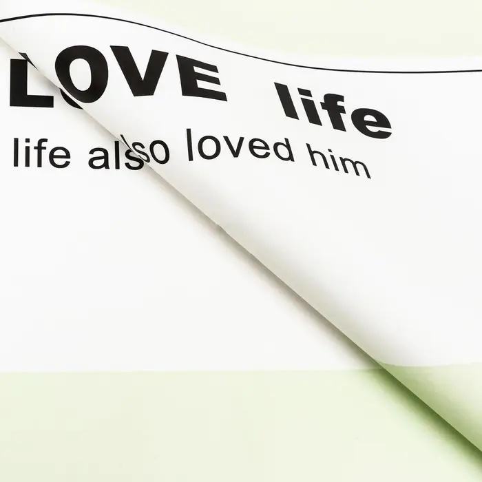 Пленка для цветов "Любовь..", 58&times;58 см, зелёная