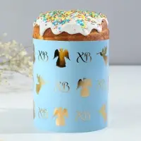 Форма ободок для кулича с тиснением &laquo;Ангелы&raquo; на пасху, 32.2&times;9 см