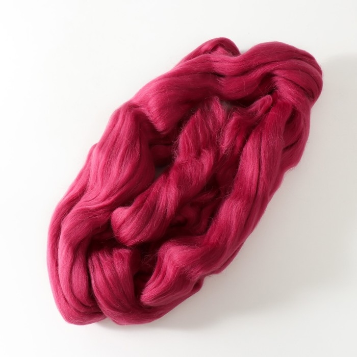 Шерсть для валяния 100% полутонкая шерсть 50 гр (088, брусника) Шерсть для валяния 100% полутонкая шерсть 50 гр (088, брусника)