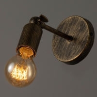 Бра"Миява" 1х40Вт Е27 черный с золотой патиной 9х10х13 см