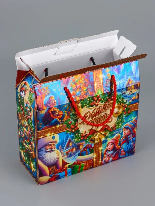 Коробка подарочная складная "Зимняя сказка" 23 х 10 х 22 см