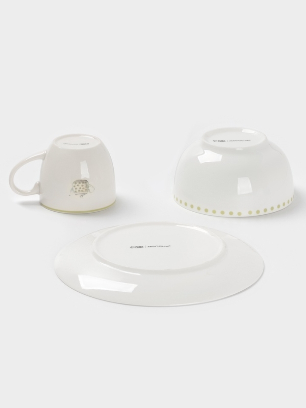 Набор детской посуды 3 предмета Доляна "Белочка" кружка, миска, тарелка