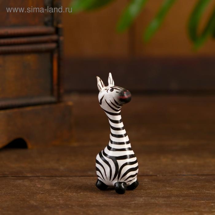 Сувенир дерево "Зебра Тася" 6х2,5х2 см