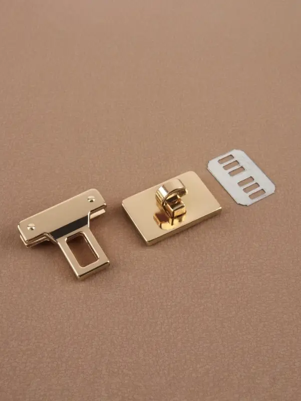 Застёжка для сумки, 3.3&times;3.3 см, цвет золотой