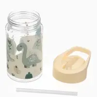 Поильник детский с трубочкой &laquo;Дино&raquo;, 350мл., цвет бежевый Крошка Я