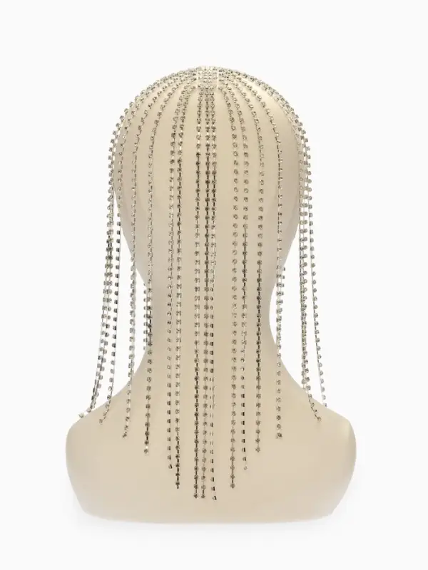 Украшение для волос "Дорожка страз", цвет белый в серебре