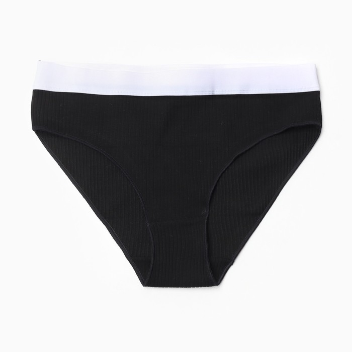 Трусы слипы MINAKU рубчик размер 44-46, цвет чёрный