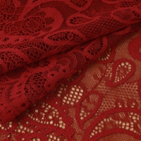 Кружевная эластичная ткань, 230 мм × 2,7 ± 0,5 м, цвет бордовый Кружевная эластичная ткань, 230 мм × 2,7 ± 0,5 м, цвет бордовый