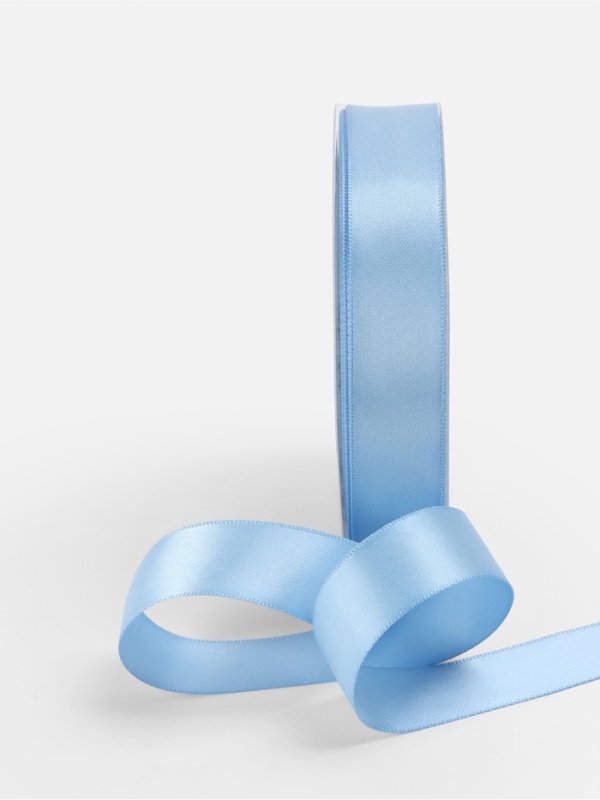 Лента атласная двухсторонняя №332 20мм*25&plusmn;1м небесно-голубой TR