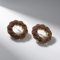 Серьги со стразами &laquo;Блеск&raquo; кольцо, цвет золото