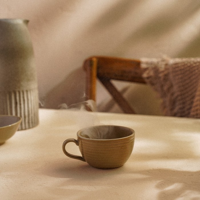 Кружка фарфоровая SL Home &laquo;Песчаный бриз&raquo;, 90 мл, цвет бежевый