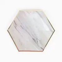 Набор посуды для праздника на 20 персон, мрамор белый (тарелки 23 см, стакан 250 мл)