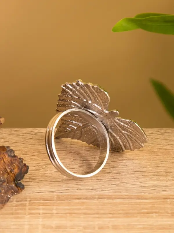 Кольцо для салфеток "Кленовый лист" алюминий 6х7х5 см