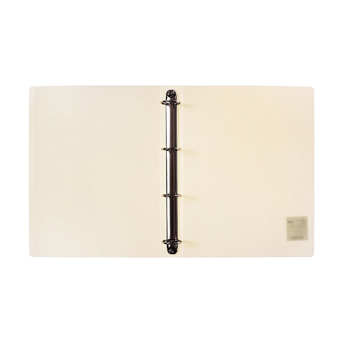 Папка на 4 кольцах А4, Calligrata, 40 мм, 700 мкм, панорамная, с лицевым карманом, белая