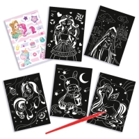 Гравюра блокнот детский &laquo;Принцесса и единорог&raquo;, 10 листов, штихель, для девочки