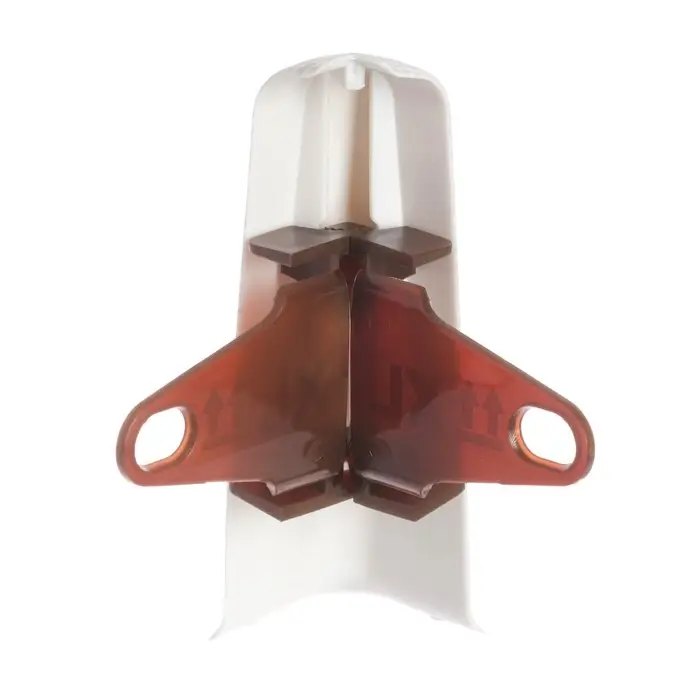 Угол наружный (внешний) для плинтуса &laquo;Деконика&raquo;, с крепежом, 85 мм, цвет 253 ясень серый