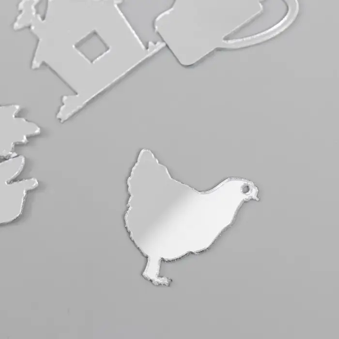 Декор для творчества пластик зеркальный "Огород" набор 6 шт