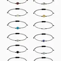 Браслет-оберег &laquo;Нить судьбы&raquo; шар №8 (неделимая фасовка 12 шт., цена за шт.), цветной в золоте