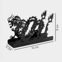 Салфетница Magistro &laquo;Дракон&raquo;, 14&times;4&times;9 см, цвет чёрный