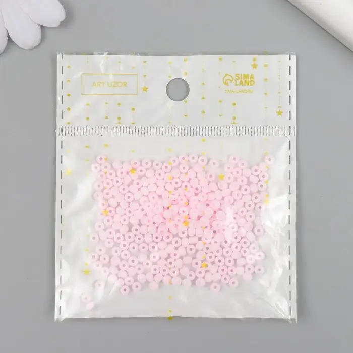 Бисер стекло 8/0 "Маршмеллоу. Матовый. Розовый зефир" 10 гр