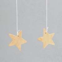 Музыка ветра дерево, металл "Месяц со звездой" 9 трубочек 54х13 см