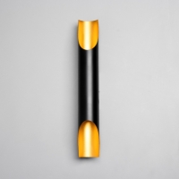 Бра "Тубус" 2хGU10 35Вт черный золото 6х6х47см Бра "Тубус" 2хGU10 35Вт черный золото 6х6х47см