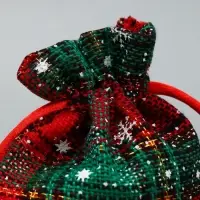 Мешочек подарочный холща &laquo;Снежинка&raquo;, 10 х 12 см +/- 1.5 см