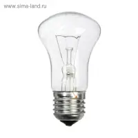 Лампа накаливания "Лисма", Б, Е27, 95 Вт, 230 В