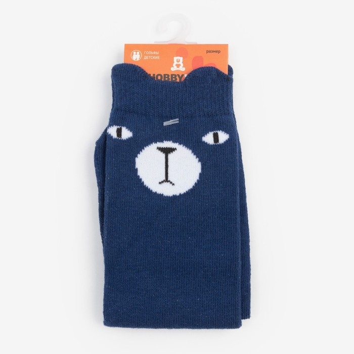 Гольфы детские Гольфы детские "Мишка", цвет синий, размер 14-16