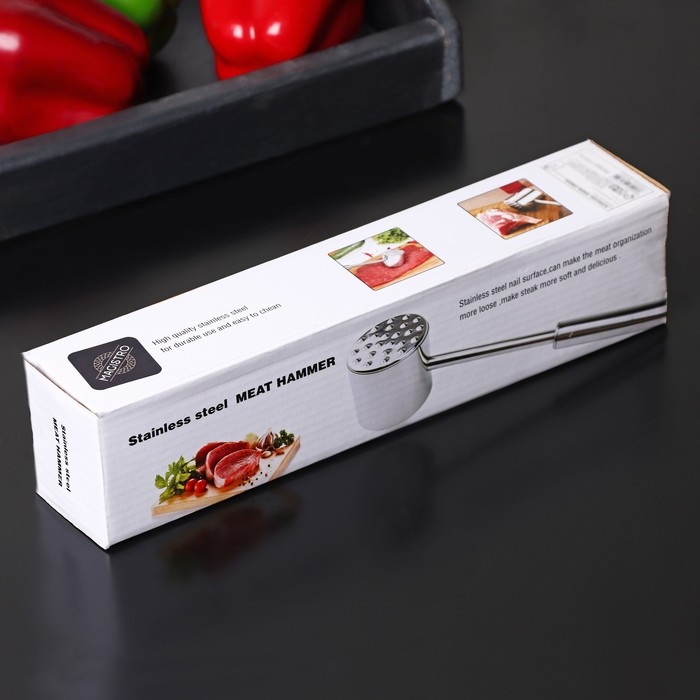 Молоток для мяса Magistro Steel, 26,5 см, нержавеющая сталь