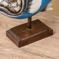 Сувенир "Рыба" дерево 25х7х18 см, цв. бирюзовый