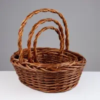 Набор корзин, 3 шт, 50х40х17/46 см, 41х31х14/38 см, 32х22х11/30 см, лоза