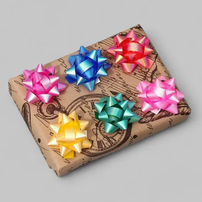 Бант-звезда №5 (ФАСОВКА 50 ШТ), МИКС