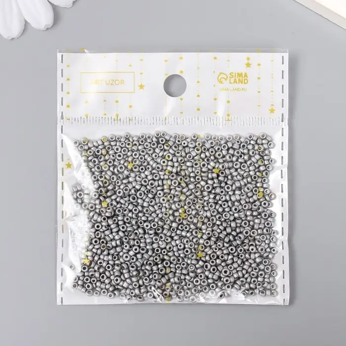 Бисер стекло 11/0 "Металлик. Серебро" 10 гр